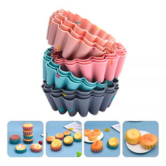 Set 6 Moldes Silicona Cupcakes Muffins Reposteria OMC-195