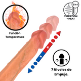 Dildo Vibrador Multifuncional Con 7 Modos de Calefacción y Retráctil OMC-435