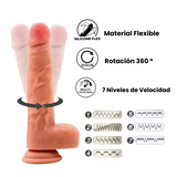 Dildo Vibrador Multifuncional Con 7 Modos de Calefacción y Retráctil OMC-435