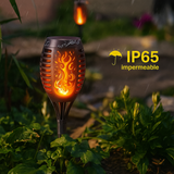Antorcha Led Solar Tipo Estaca Luz Llama Fuego OMC-098