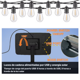 LUZ SOLAR, GUIRNALDA DE LUZ SOLAR 10 MTS, 20 BOMBILLOS OMC-084