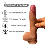 Dildo Vibrador Multifuncional Con 7 Modos de Calefacción y Retráctil OMC-435