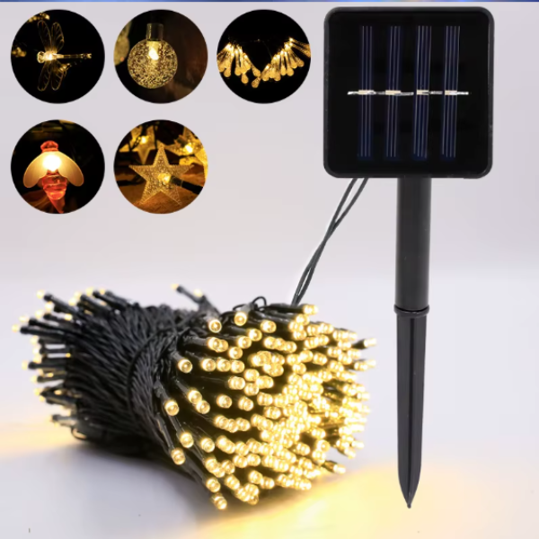 LUZ SOLAR NAVIDEÑA  10 METROS 100 BOMBILLOS (OMC- 075)