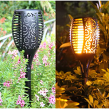 Antorcha Led Solar Tipo Estaca Luz Llama Fuego OMC-098