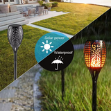 Antorcha Led Solar Tipo Estaca Luz Llama Fuego OMC-098