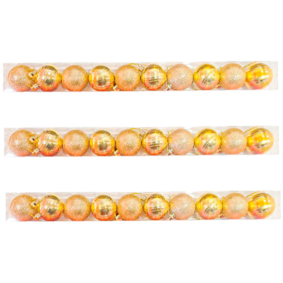 Set X 10 bolas de navidad Doradas - 5-10
