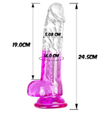 DILDO LANCES COCK 9.6 CRISTALINO BITONO  OMC-422