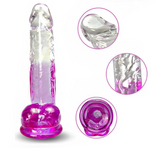 DILDO LANCES COCK 9.6 CRISTALINO BITONO  OMC-422