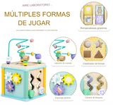 Cubo Con Laberinto Didáctico Estilo Montessori Para Bebé OMC-506