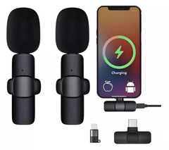 Micrófonos Inalámbricos Solapa 2 En 1 Para iPhone O Tipo C OMC-523