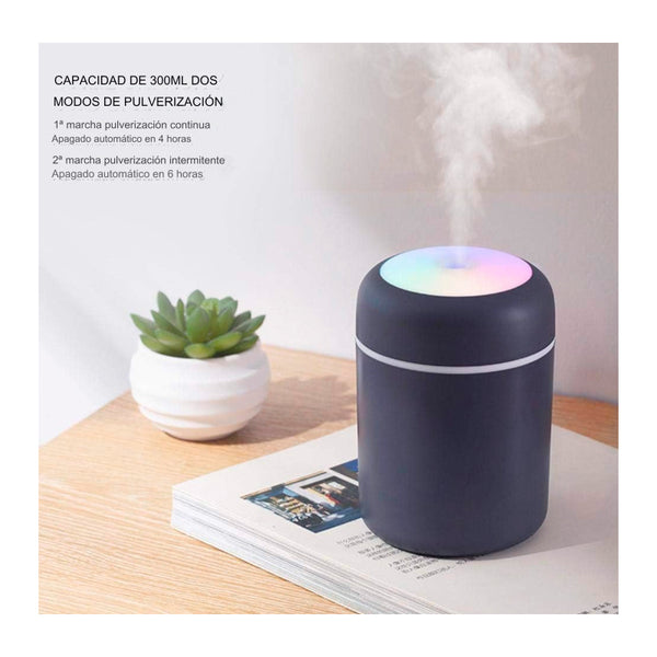 Humidificador Difusor Aroma Ambientador Luz Led H2o Cilindro OMC-291