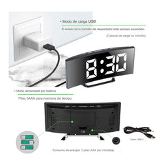 Reloj Despertador Digital Moderno Reloj De Pared O Mesa OMC-294