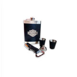 Licorera Wizquera 9oz Inox. 2 Copas + Navaja Harley Davidson -OMC-476