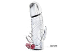 6 Fundas extensoras tipo condón con vibración y doble estimulación - Penis