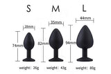 6 Plugs Anales de Silicona con Joyas Talla L